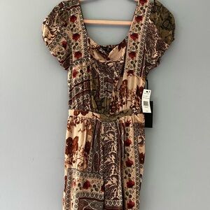 Black Tape Brown Tan Casual Jumpsuit